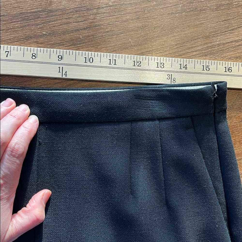 Like NEW! J. Crew Black wool blend Martie side zip ankle pants size 8 - Picture 6 of 12